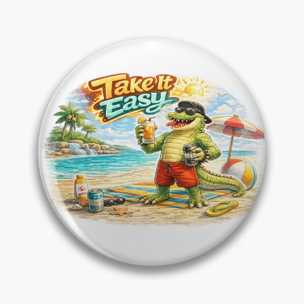 Item preview, “Take It Easy” Crocodile designed and sold by gabeszshop.