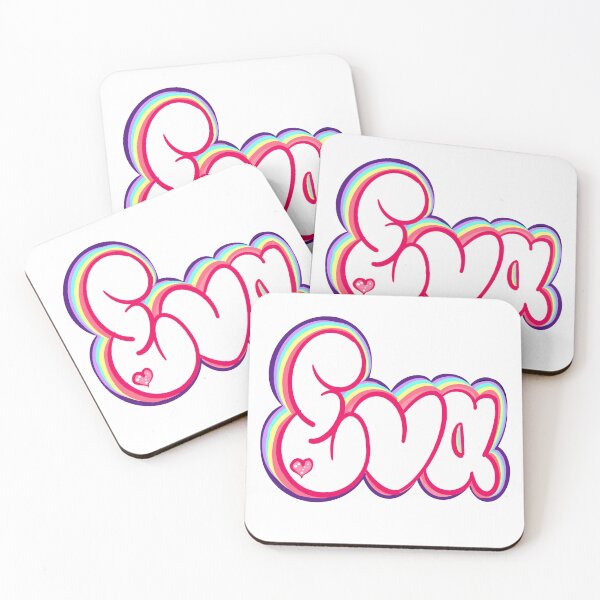 Item preview, Eva popular girls first name in white. Personalized personalised customised name Eva designed and sold by Artonmytee.