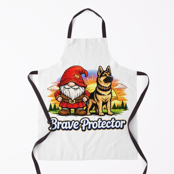 Item preview, Brave Protector Gnome and German Shepherd at Sunset designed and sold by Moriarty's Digital Visions.