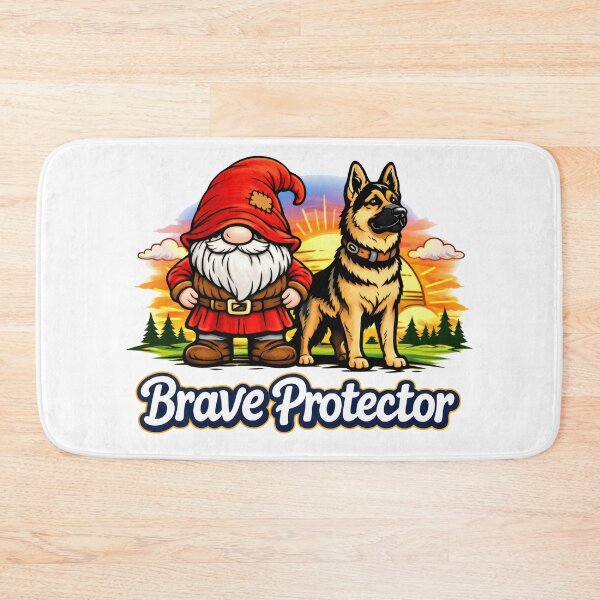 Item preview, Brave Protector Gnome and German Shepherd at Sunset designed and sold by Moriarty's Digital Visions.