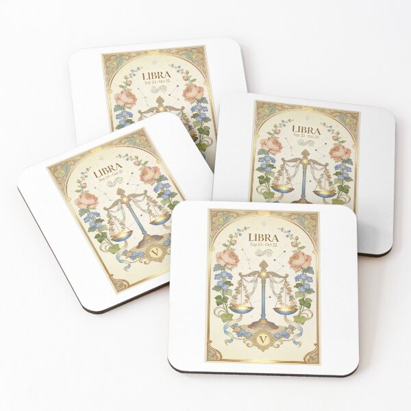 Item preview, Libra Zodiac Art Nouveau Poster designed and sold by apixelwall.