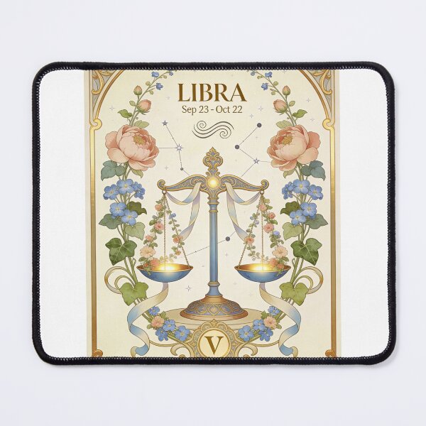 Item preview, Libra Zodiac Art Nouveau Poster designed and sold by apixelwall.