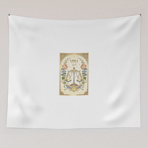 Item preview, Libra Zodiac Art Nouveau Poster designed and sold by apixelwall.