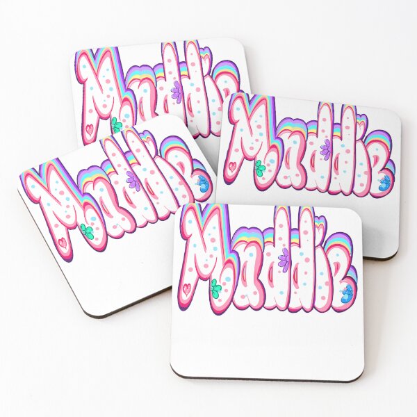 Item preview, Maddie popular girls first name in white with pastel. Personalized personalised customised name Maddie designed and sold by Artonmytee.