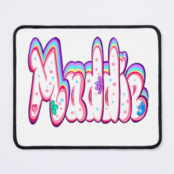 Item preview, Maddie popular girls first name in white with pastel. Personalized personalised customised name Maddie designed and sold by Artonmytee.