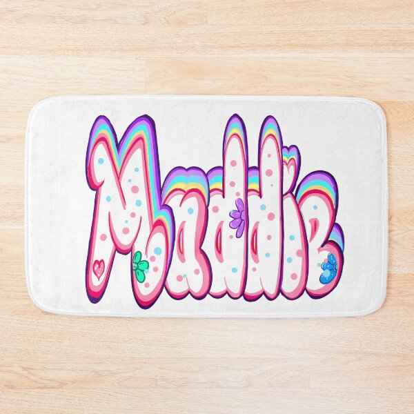 Item preview, Maddie popular girls first name in white with pastel. Personalized personalised customised name Maddie designed and sold by Artonmytee.