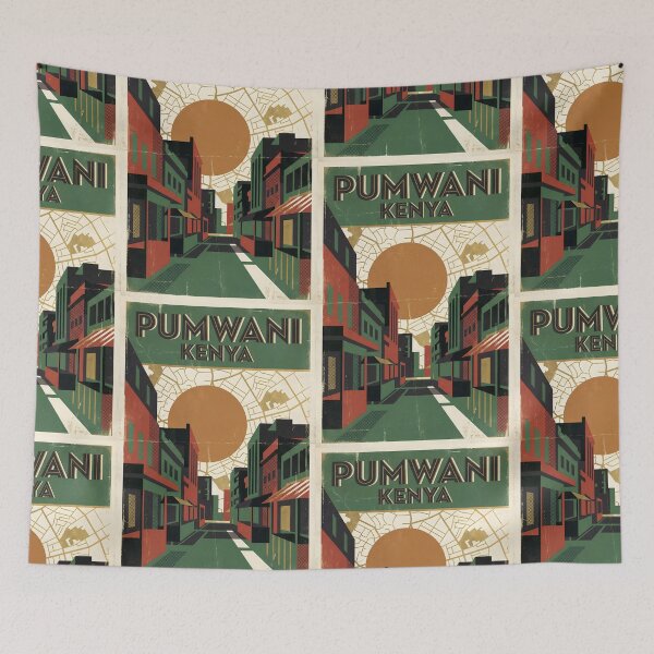 Item preview, Pumwani Kenya Retro Vintage Travel Souvenir designed and sold by TravelersGems.