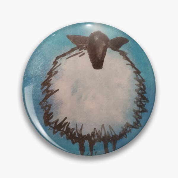 Item preview, Hand-painted white cloud sheep designed and sold by Melissa Sadie Wright.