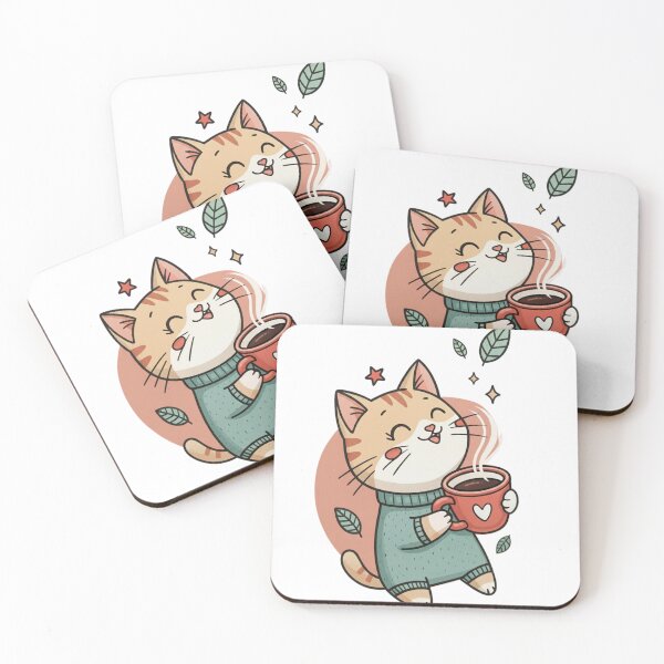 Item preview, Cat Drinking Coffee designed and sold by Pixlory.