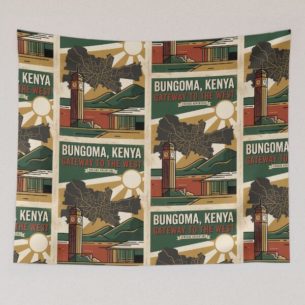 Item preview, Bungoma Kenya Retro Vintage Travel Souvenir designed and sold by TravelersGems.