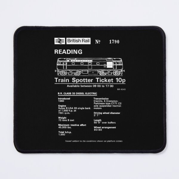 Item preview, Reading Train Spotter Ticket British Rail Class 33 Diesel Gift Blueprint Art Present designed and sold by Maljonic.