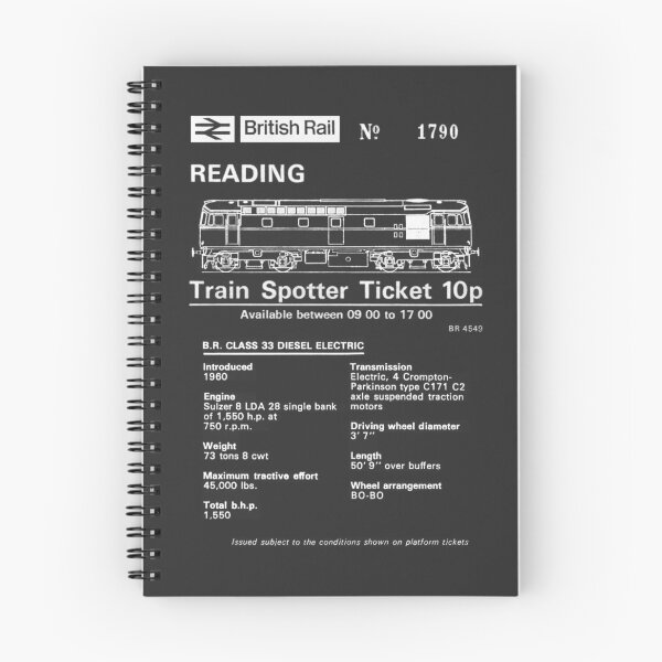 Item preview, Reading Train Spotter Ticket British Rail Class 33 Diesel Gift Blueprint Art Present designed and sold by Maljonic.