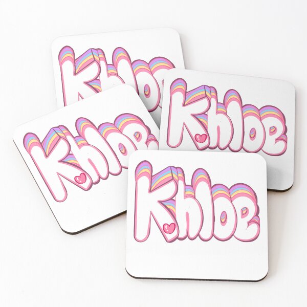 Item preview, Khloe popular girls women firstname personalized white pastel heart custom first name gifts for Khloe designed and sold by Artonmytee.