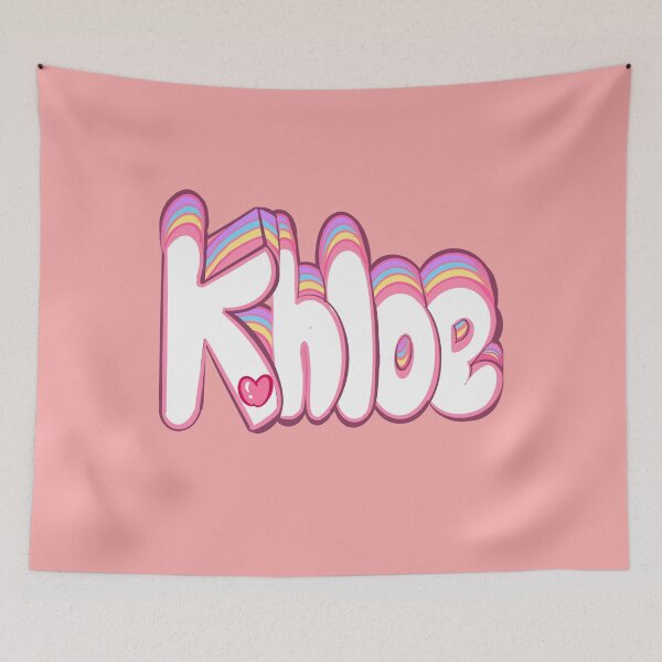 Item preview, Khloe popular girls women firstname personalized white pastel heart custom first name gifts for Khloe designed and sold by Artonmytee.