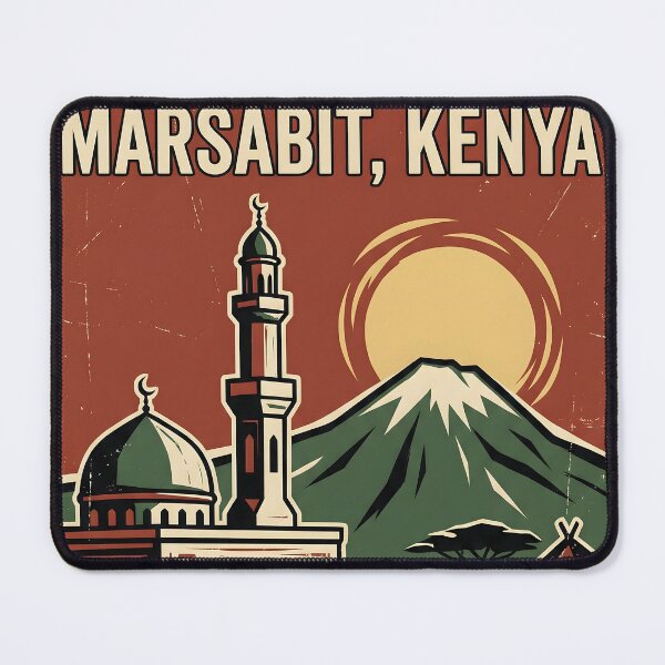 Item preview, Marsabit Kenya Retro Vintage Travel Souvenir designed and sold by TravelersGems.