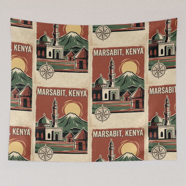 Item preview, Marsabit Kenya Retro Vintage Travel Souvenir designed and sold by TravelersGems.