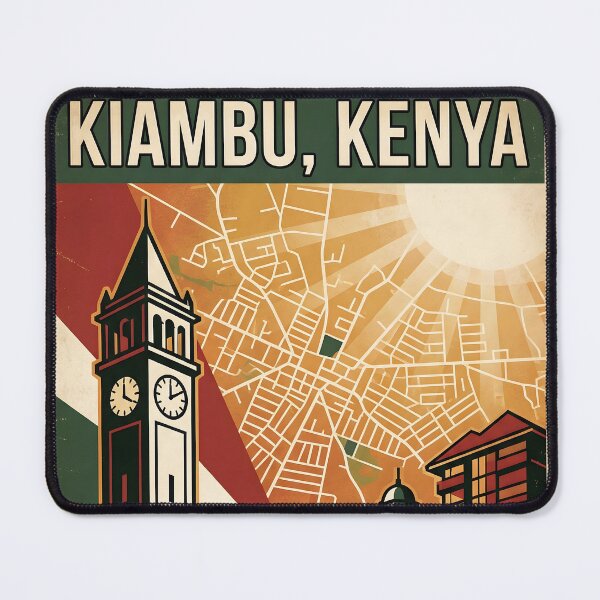 Item preview, Kiambu Kenya Retro Vintage Travel Souvenir designed and sold by TravelersGems.