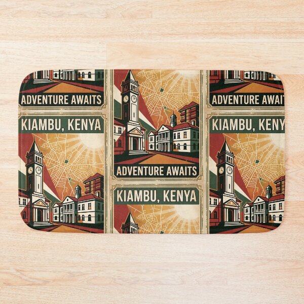 Item preview, Kiambu Kenya Retro Vintage Travel Souvenir designed and sold by TravelersGems.