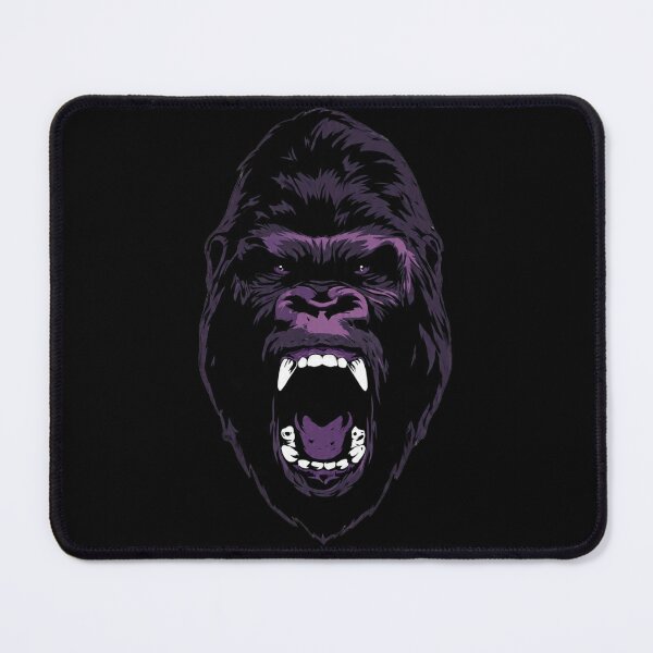 Item preview, Roaring Gorilla Head - Fierce Purple Primate Illustration designed and sold by Trends Best.