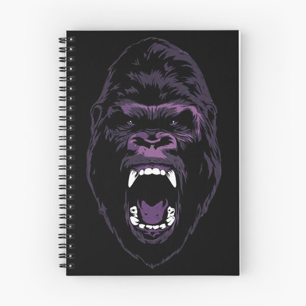 Item preview, Roaring Gorilla Head - Fierce Purple Primate Illustration designed and sold by Trends Best.