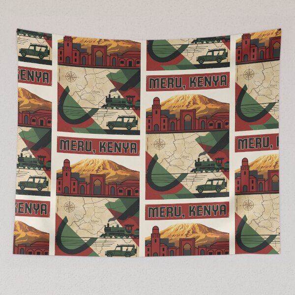Item preview, Meru Kenya Retro Vintage Travel Souvenir designed and sold by TravelersGems.