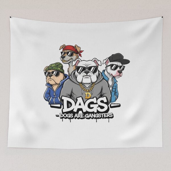 Item preview, DAGS Dogs Are Gangsters Funny Design  designed and sold by Mukesh Saxena.