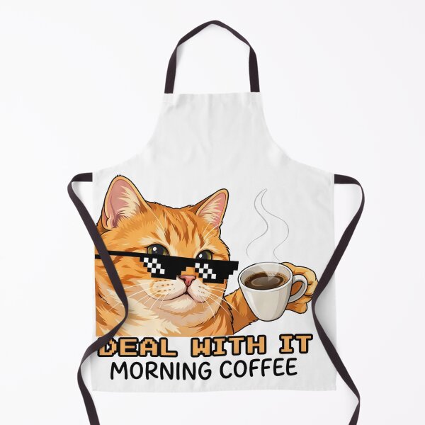 Item preview, Deal With It – Funny Cat Morning Coffee designed and sold by Galastore.