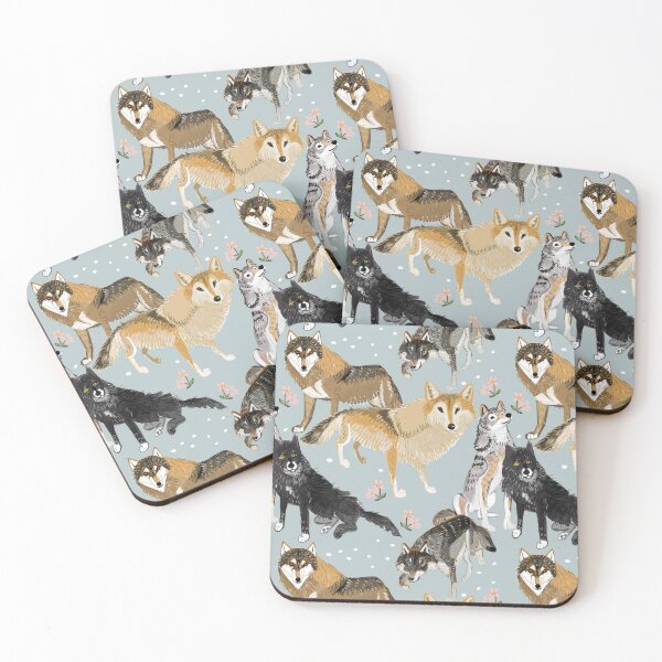 Item preview, Winter Wolf pattern in ice color designed and sold by belettelepink.