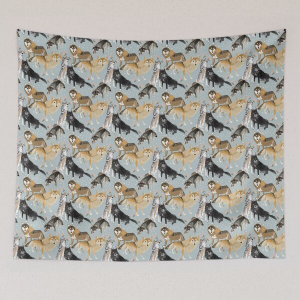 Item preview, Winter Wolf pattern in ice color designed and sold by belettelepink.