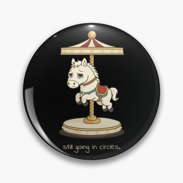 Item preview, Still Going In Circles | Relatable Tired Carousel Horse designed and sold by dailycassim.