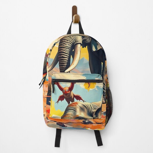 Item preview, Elephant and Quirky Creatures in Desert designed and sold by cuprum.
