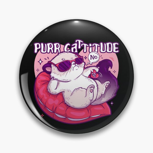 Item preview, Purr Cattitude - cat with attitude pun designed and sold by SPIRIMAL.