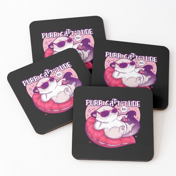 Item preview, Purr Cattitude - cat with attitude pun designed and sold by SPIRIMAL.