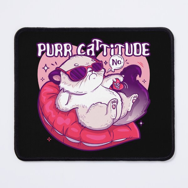 Item preview, Purr Cattitude - cat with attitude pun designed and sold by SPIRIMAL.