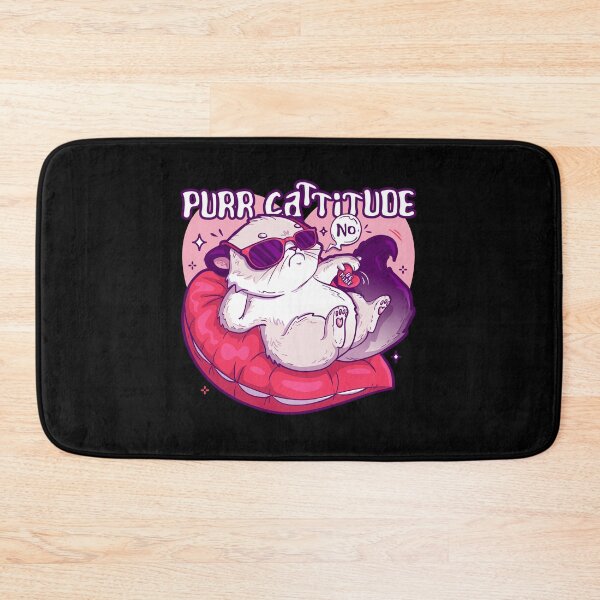 Item preview, Purr Cattitude - cat with attitude pun designed and sold by SPIRIMAL.