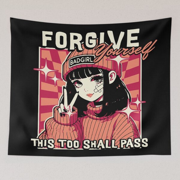 Item preview, Forgive Yourself Shirt | This Too Shall Pass T-Shirt | Healing Self Love Graphic Tee | Mental Health Reminder Shirt designed and sold by InPrintedWord.