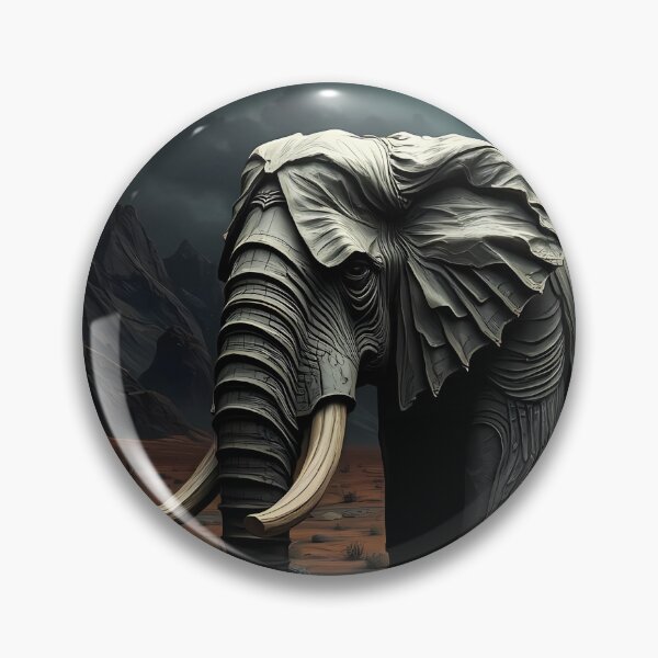 Item preview, Elephant in a Surreal Desert designed and sold by cuprum.