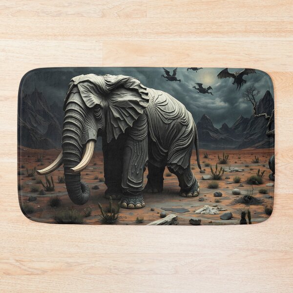 Item preview, Elephant in a Surreal Desert designed and sold by cuprum.