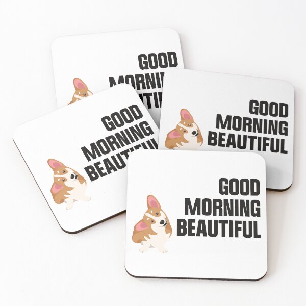 Item preview, Good Morning Beautiful – Sweet Corgi Design designed and sold by svitlaarty.