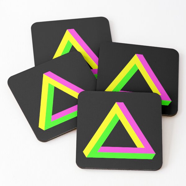Item preview, Neon Colors Impossible Penrose Triangle designed and sold by Jeallan Designs.