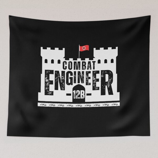 Item preview, Combat Engineer 12B Castle Emblem – U.S. Army Engineer Corps Military MOS Design designed and sold by GFamilyC.