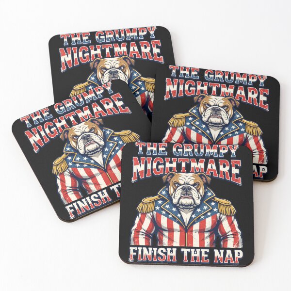 Item preview, The Grumpy Nightmare Bulldog Rhodes - Finish The Nap Parody Wrestling Art designed and sold by The Grumpy Pet Club.