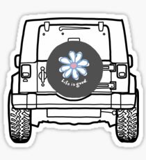 Pegatina Jeep con cubierta de neumático