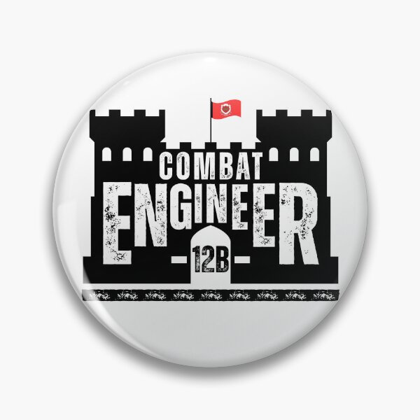 Item preview, Combat Engineer 12B Black Castle Emblem – U.S. Army Engineer Corps Military MOS Design designed and sold by GFamilyC.