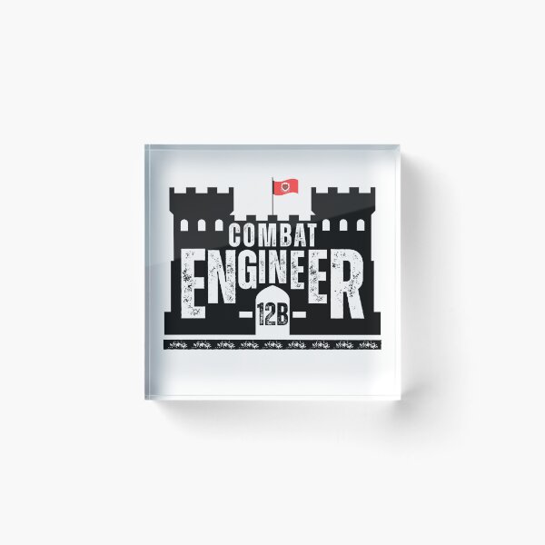 Item preview, Combat Engineer 12B Black Castle Emblem – U.S. Army Engineer Corps Military MOS Design designed and sold by GFamilyC.