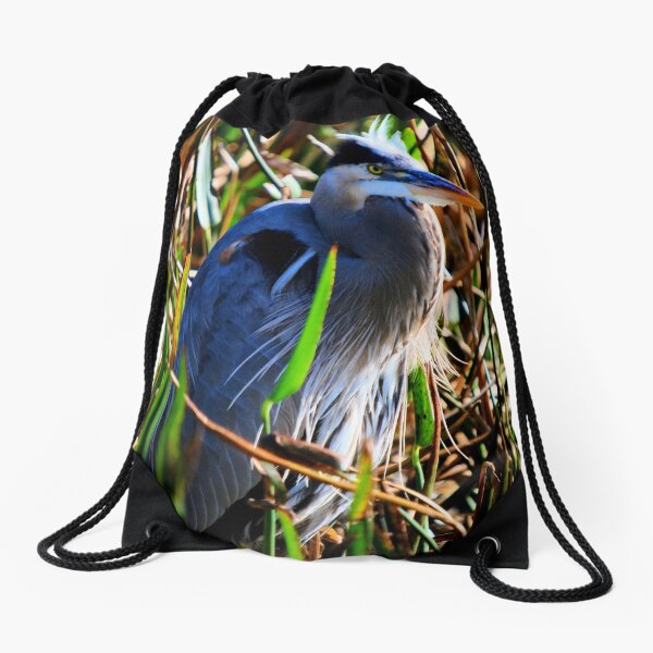 Single Blue Drawstring Bag