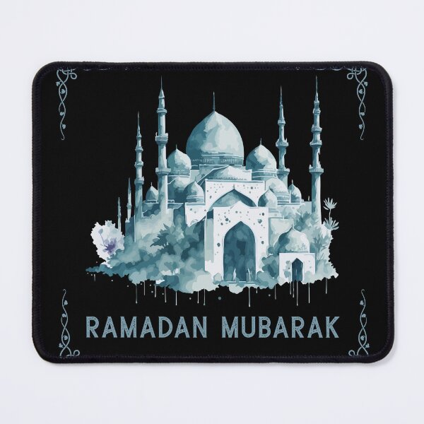 Item preview, Ramadan Mubarak Islamic Calligraphy Muslim Holy Month Design designed and sold by PixelWaveBD.