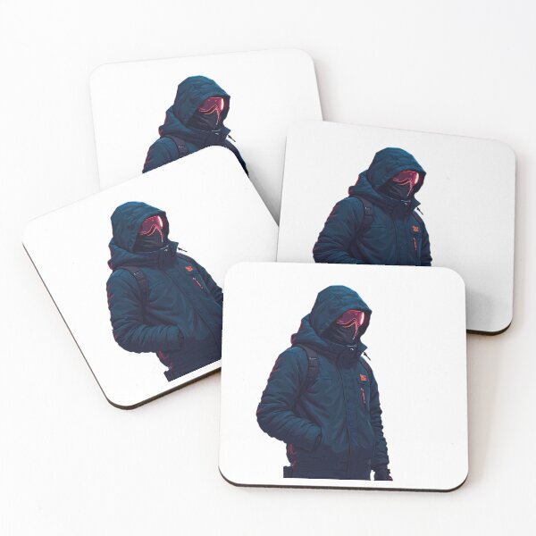 Item preview, mysterious figure dark hoodie goggles stealth intrigue designed and sold by ART ATTACK ZONE.