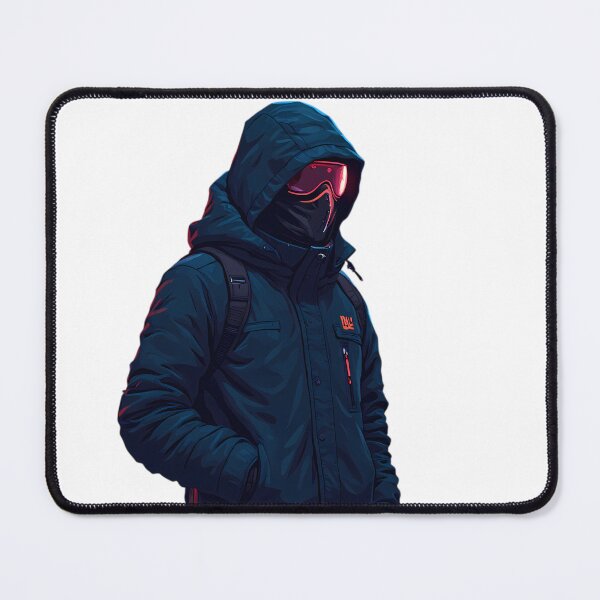 Item preview, mysterious figure dark hoodie goggles stealth intrigue designed and sold by ART ATTACK ZONE.