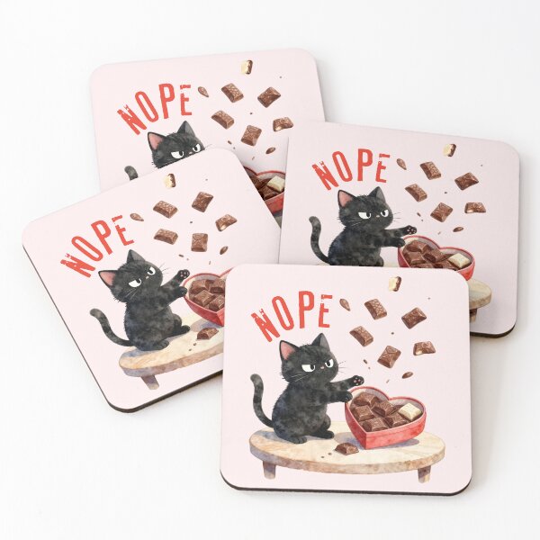 Item preview, Anti Valentine Black Cat designed and sold by chillaxcats.